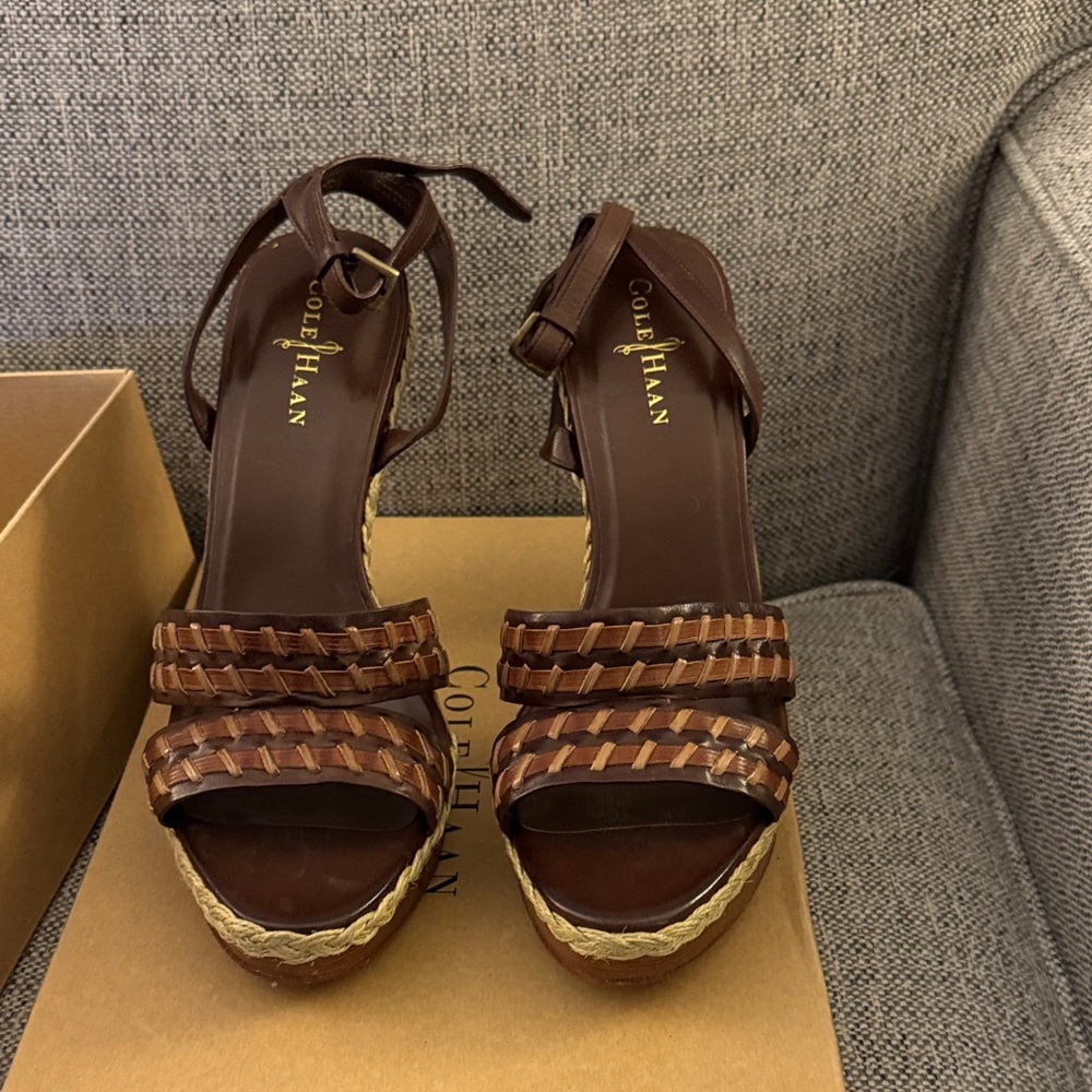 Cole Haan Women's Dark Brown Platform Sandals